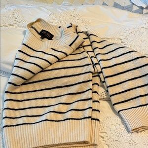 Truth Cream and Black Striped Knit Sweater